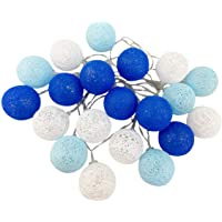 Cadena de luces para interiores- bolas de algodón- con pilas- 3-5 m- 20 ledes- para niñas- adolescentes- decoración de…